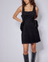 Black Cord Side Bow Hayley Mini Dress