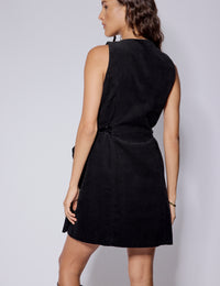Black Cord Side Bow Hayley Mini Dress