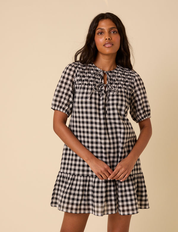Black Gingham Dresses | Nobody's Child Black Gingham Dresses | Nobody's Child