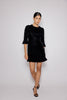 Black Velvet Fleur Mini Dress