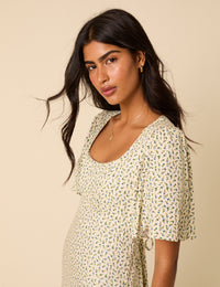 Cream Ditsy Floral Dee Dee Midi Dress