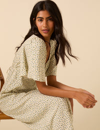 Cream Ditsy Floral Dee Dee Midi Dress