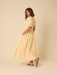 Butter Yellow Flossie Midi Dress
