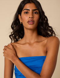 Blue Bandeau Felicity Midi Dress