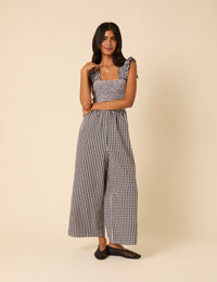 Black Gingham Maya Jumpsuit