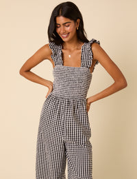 Black Gingham Maya Jumpsuit