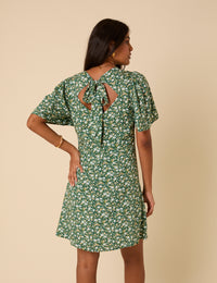 Green Ditsy Floral Andie Mini Dress