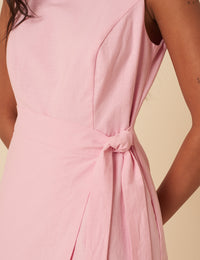 Pink Tie Waist Lottie Mini Dress