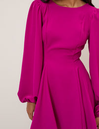 Pink Balloon Sleeve Ava Mini Dress