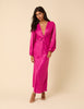Pink Satin Adina Midaxi Dress