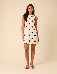 White Polka Dot Palermo Mini Dress