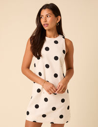 White Polka Dot Palermo Mini Dress