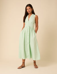 Mint Green Sleeveless Starlight Midi Dress