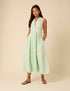 Mint Green Sleeveless Starlight Midi Dress