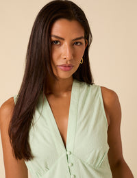 Mint Green Sleeveless Starlight Midi Dress