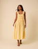 Butter Yellow Sleeveless Ariel Midi Dress