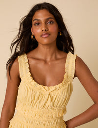 Butter Yellow Sleeveless Ariel Midi Dress