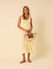 Butter Yellow Heather Midi Dress
