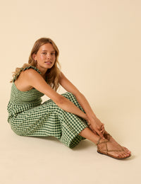 Green Gingham Maya Jumpsuit