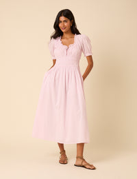 Baby Pink Tula Midi Dress
