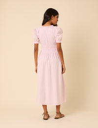 Baby Pink Tula Midi Dress