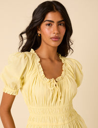 Butter Yellow Tula Midi Dress