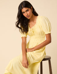 Butter Yellow Tula Midi Dress