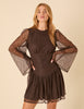 Brown Lace Dimitra Mini Dress