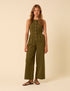 Khaki Green Tailored Peri Jumpsuit