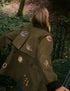 Khaki Celestial Embroidered Barn Jacket