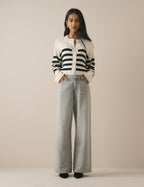 Grey Wide Leg Stepney Loose Jeans