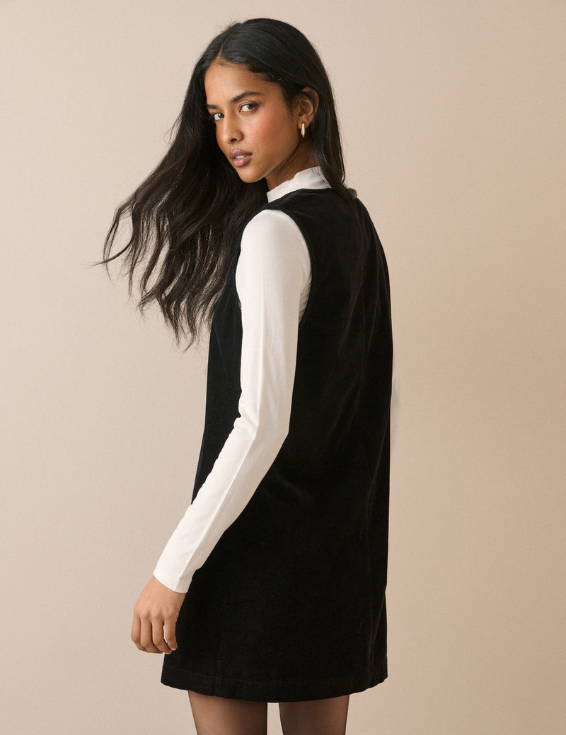Black Cord Nila Shift Mini Dress