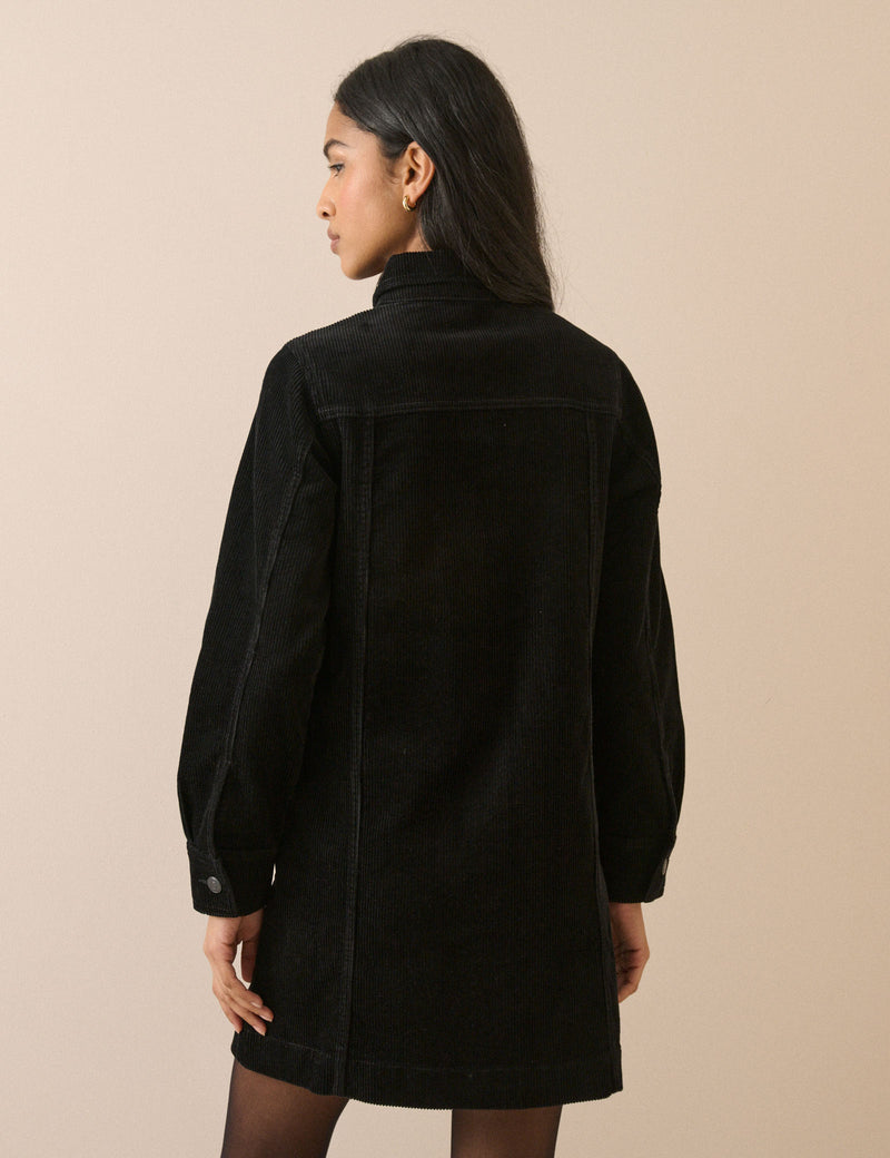 Black Cord Sheena Shirt Dress
