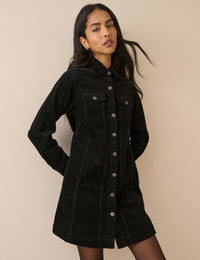 Black Cord Sheena Shirt Dress