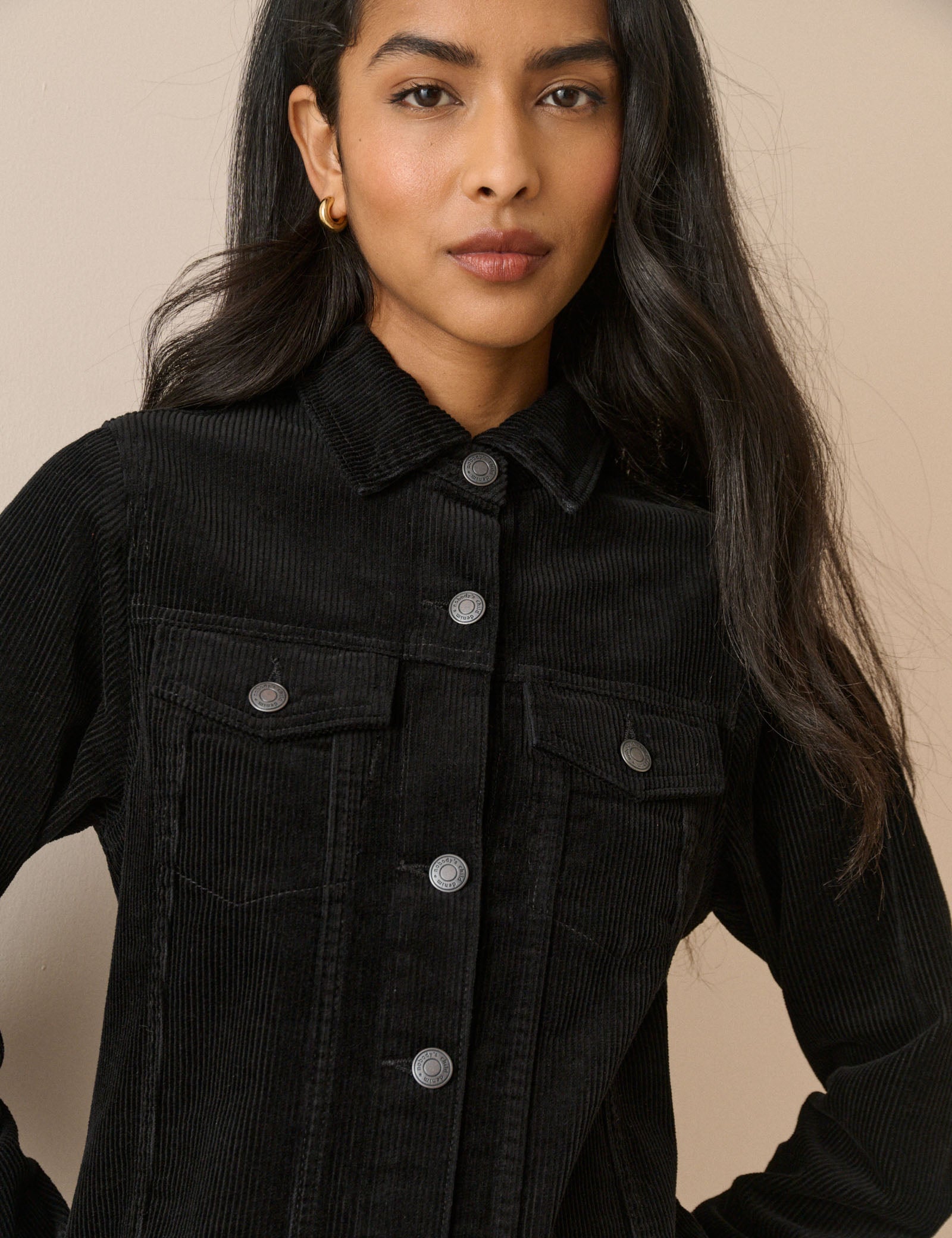 Black Cord Sheena Shirt Dress