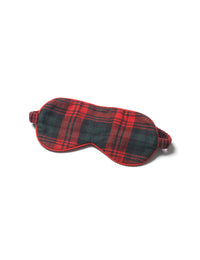 Red Tartan Check Eye Mask