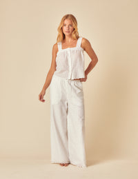 White Broderie Anglaise Pyjama Top