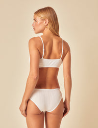 White Pointelle Bralette Set