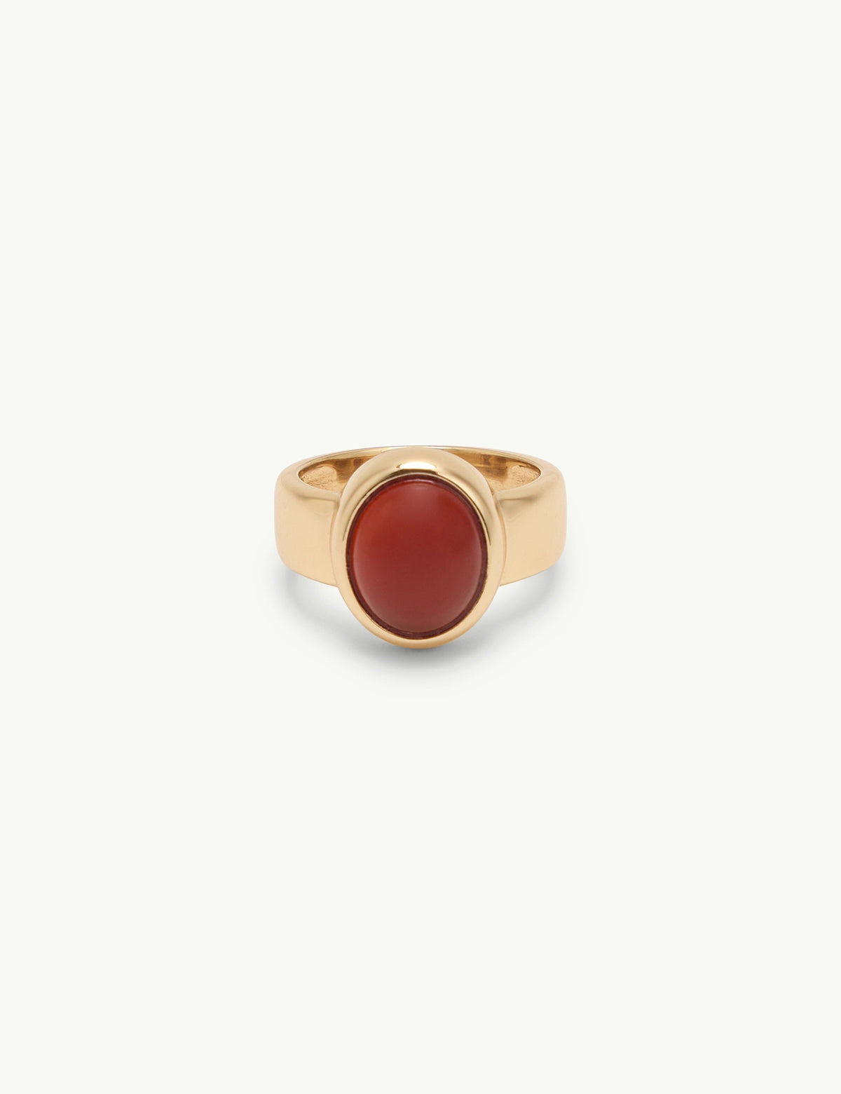 Red Stone Gold Plated Ring