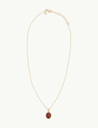 Red Stone Pendent Gold Plated Necklace