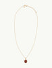 Red Stone Pendent Gold Plated Necklace