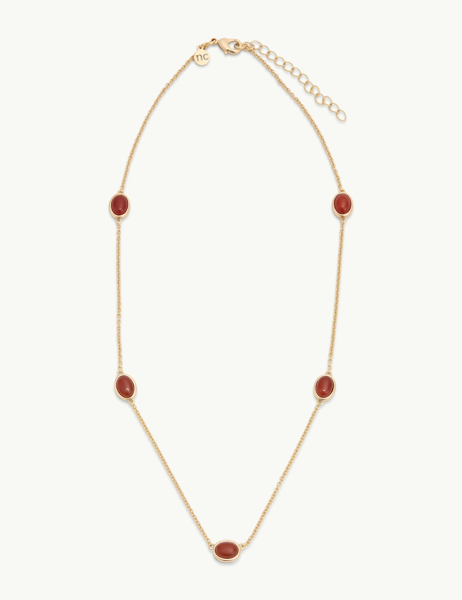 Red Stone Gold Plated Necklace