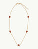 Red Stone Gold Plated Necklace