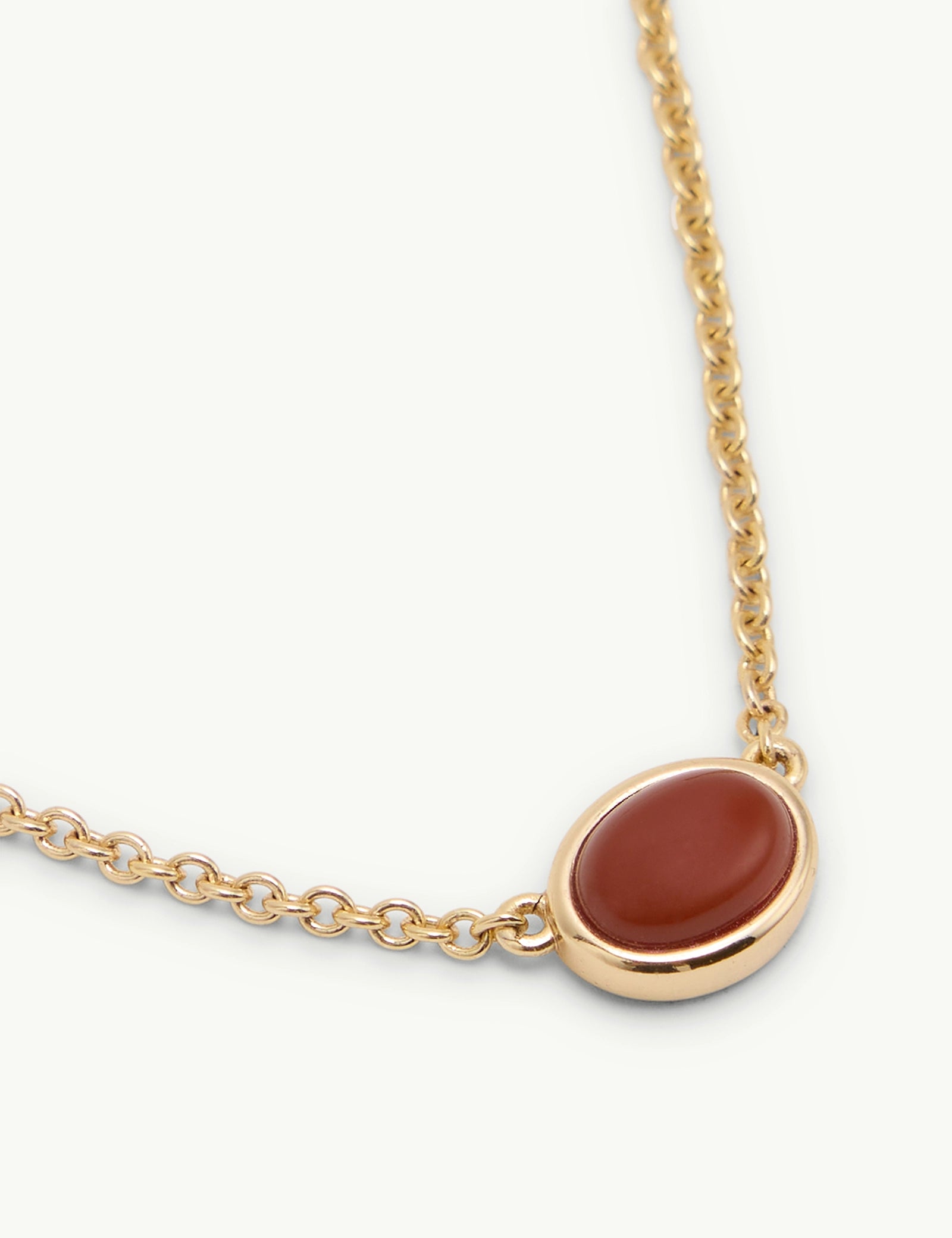 Red Stone Gold Plated Necklace