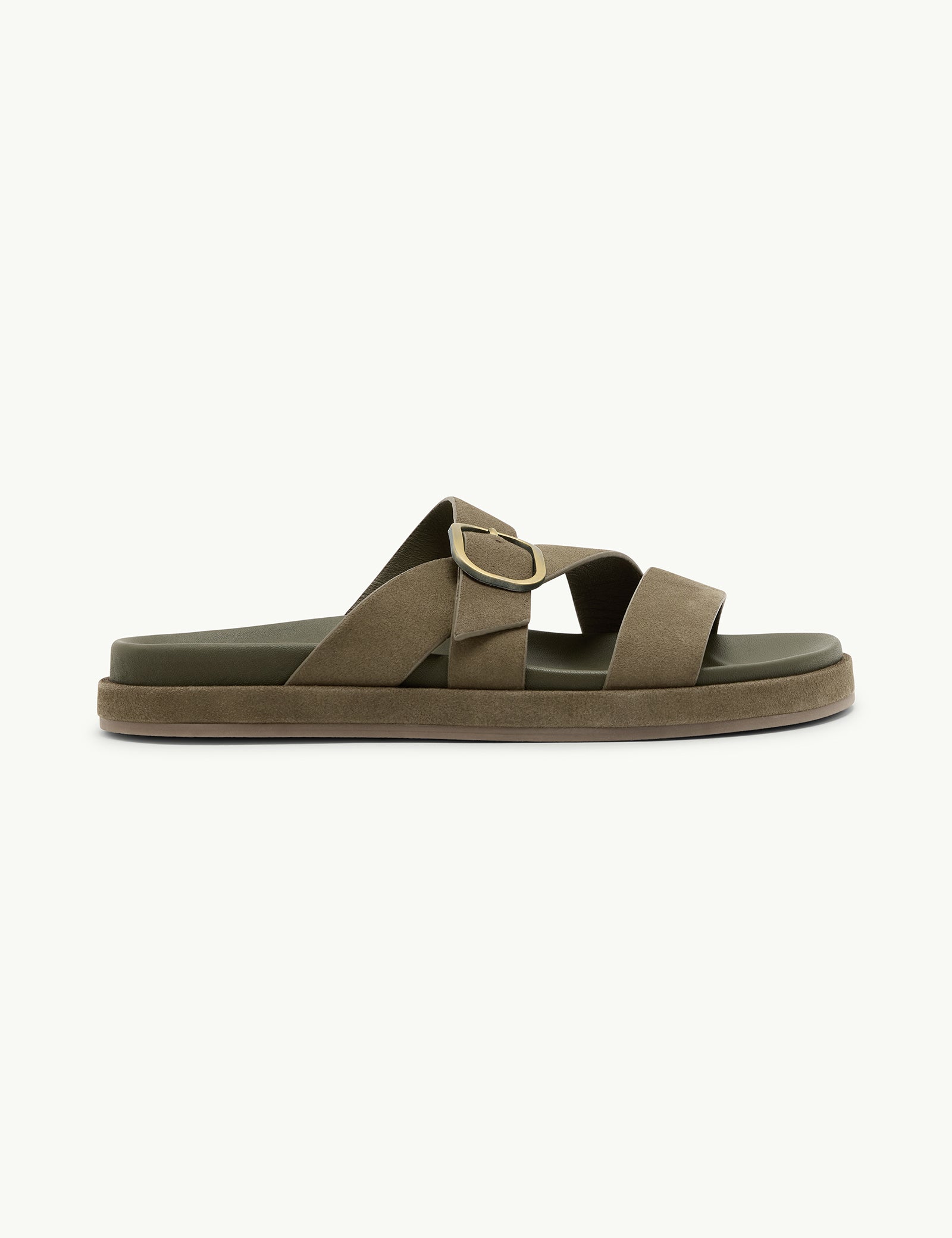 Khaki Suede Sandals