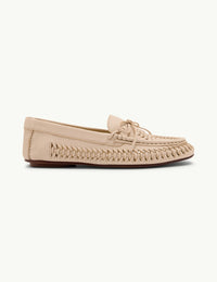 Ivory Leather Loafers