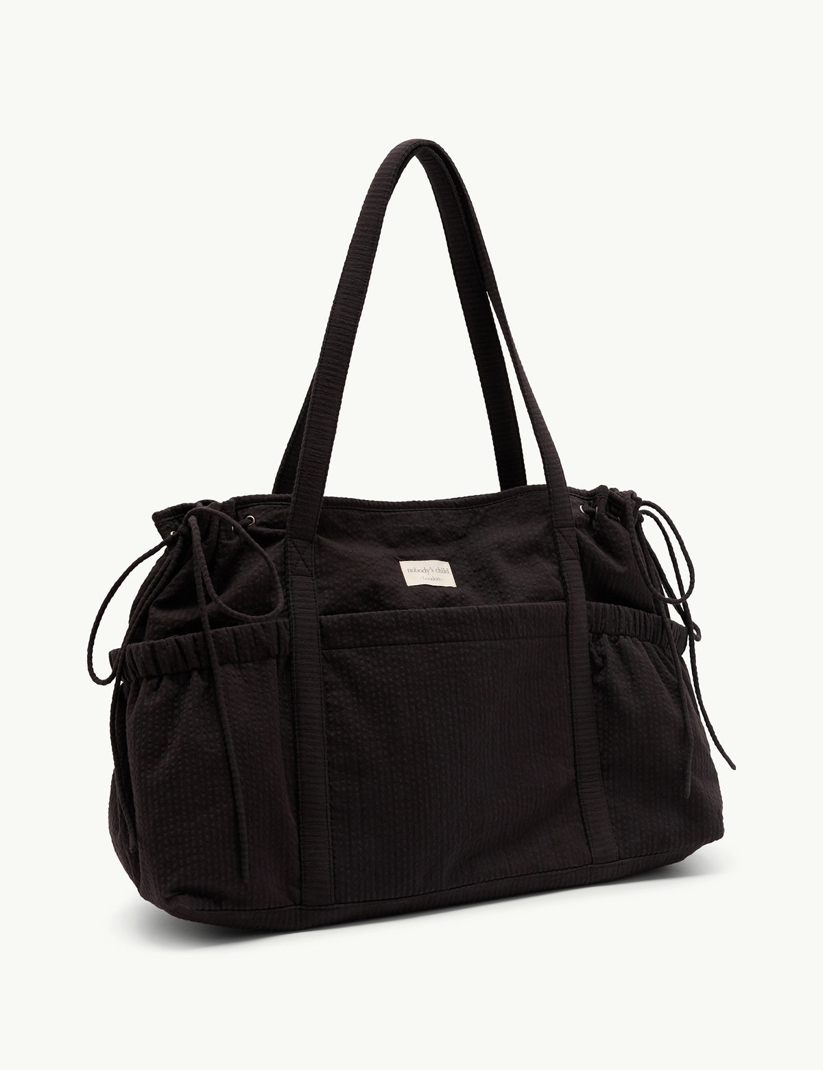 Black Cotton Holdall Bag