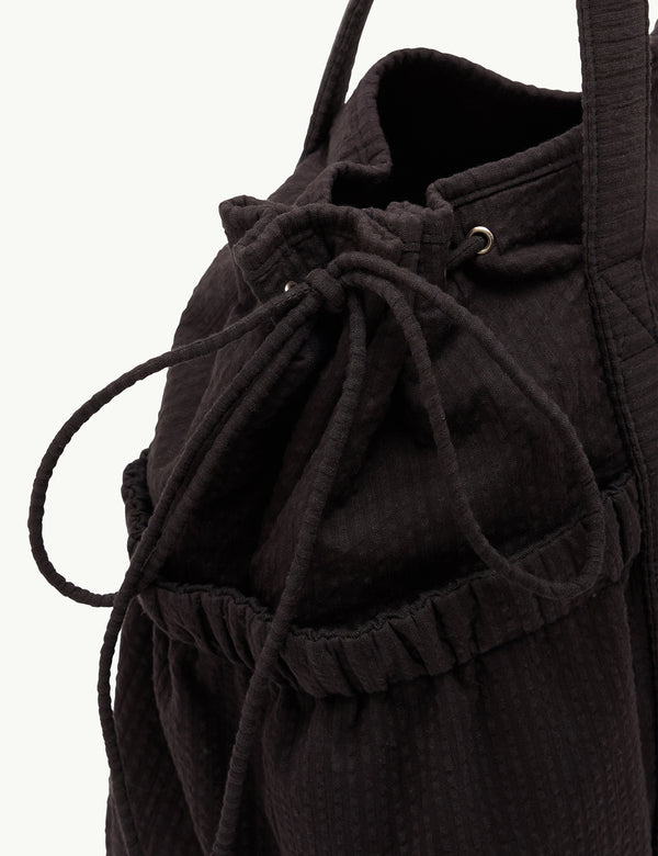 Black Cotton Holdall Bag