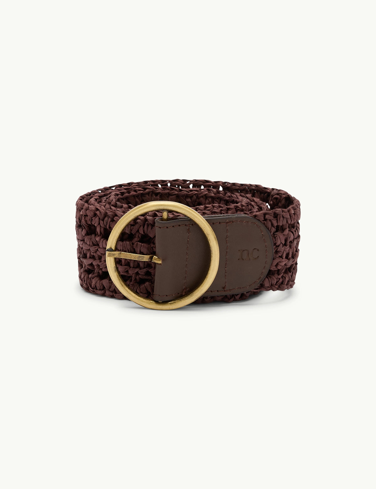 Chocolate Brown Raffia Belt