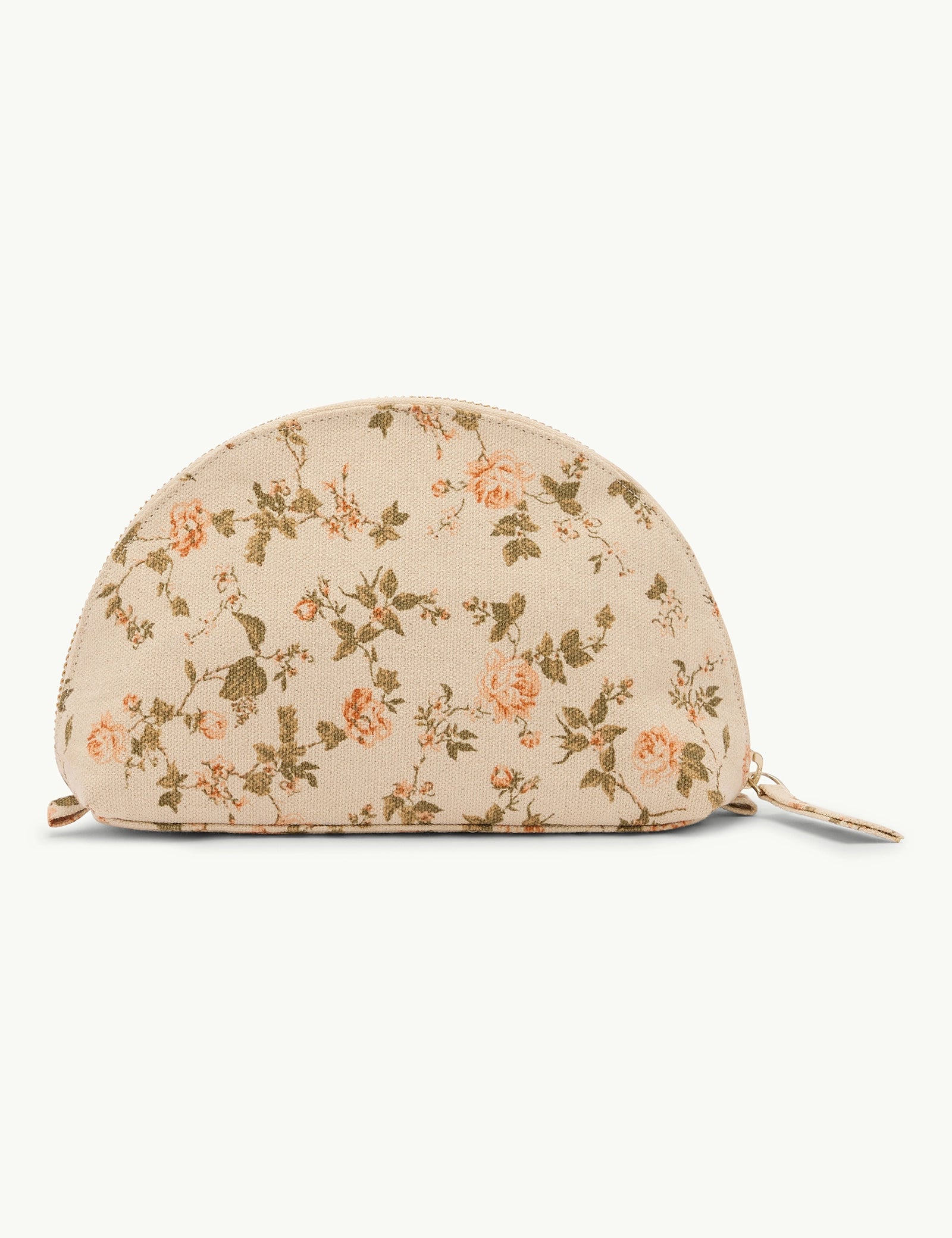 Floral Crescent Small Makeup Bag